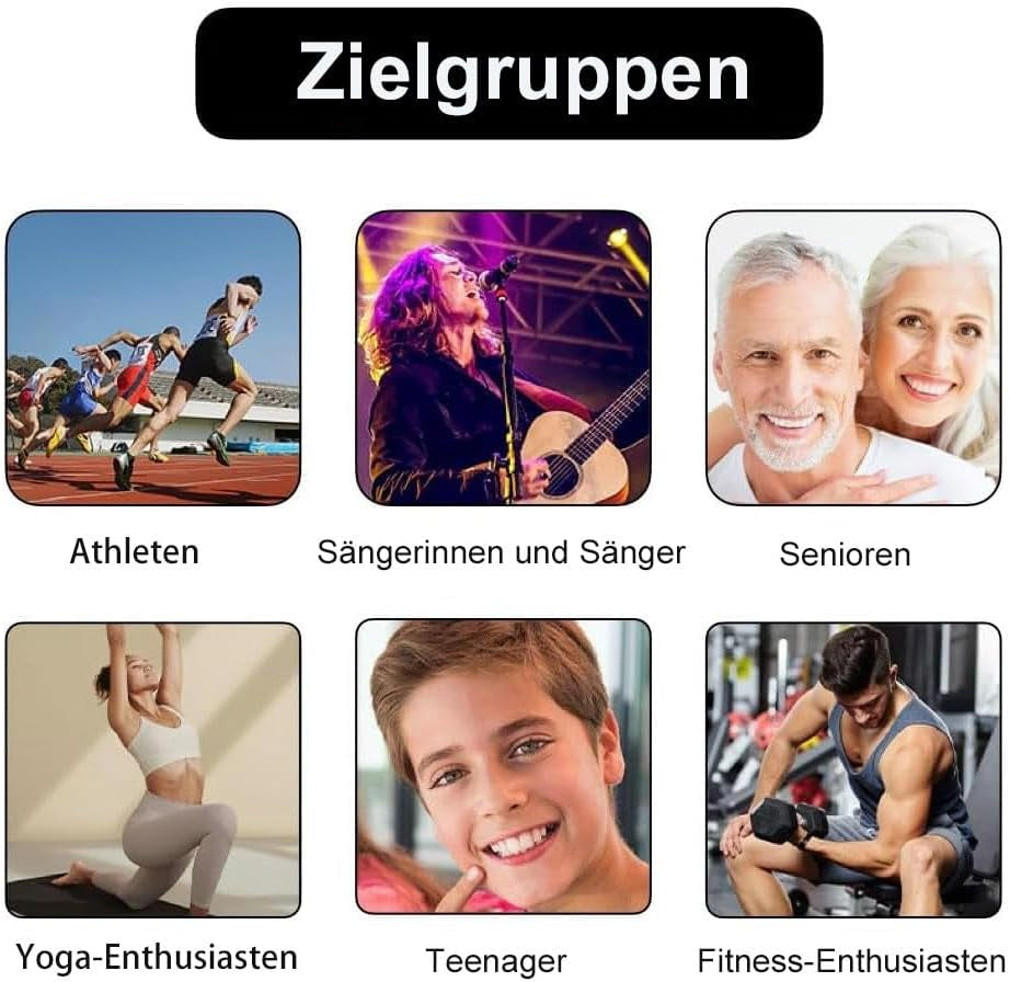 Atemtrainer Lungentrainer, Atemtrainingsgerät Für Die Lungenkapazität, Atemübungen Trainer Mit Einstellbaren Widerständen Zur Steigerung Der Atemausdauer, Lungentrainer Sport, Schwarz